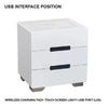 Smart Bedside Tables Side 3 Drawers Wireless Charging USB Left Hand Nightstand LED Light AU Deals499