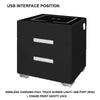 Smart Bedside Tables Side 3 Drawers Wireless Charging USB Left Hand Nightstand LED Light AU Deals499