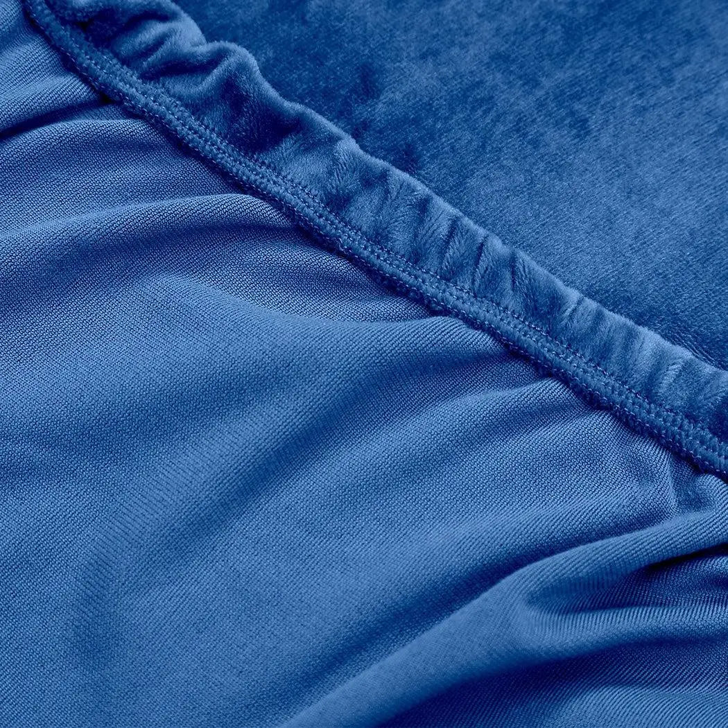 Sofa Cover Couch High Stretch Super Soft Plush Protector Slipcover 1 Seater Navy Deals499