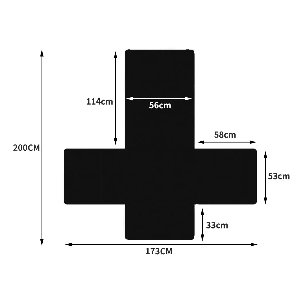 Sofa Cover Couch Lounge Protector Quilted Slipcovers Waterproof Black 173cm x 200cm Deals499