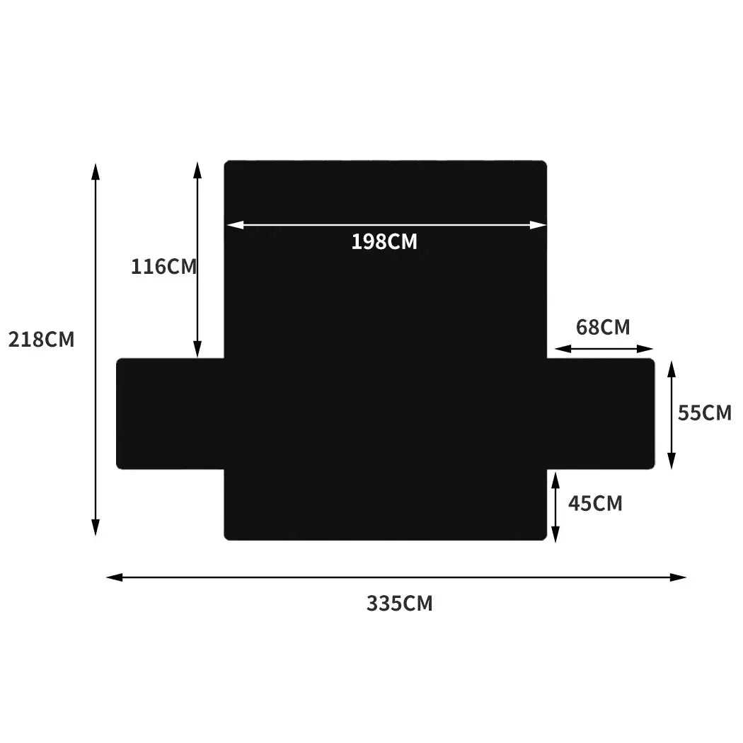 Sofa Cover Couch Lounge Protector Quilted Slipcovers Waterproof Black 335cm x 218cm Deals499