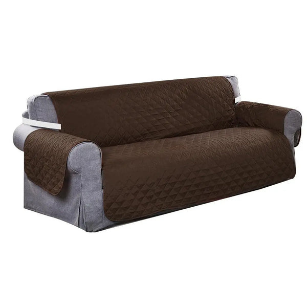 Sofa Cover Couch Lounge Protector Quilted Slipcovers Waterproof Coffee 335cm x 218cm Deals499