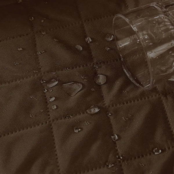 Sofa Cover Couch Lounge Protector Quilted Slipcovers Waterproof Coffee 335cm x 218cm Deals499