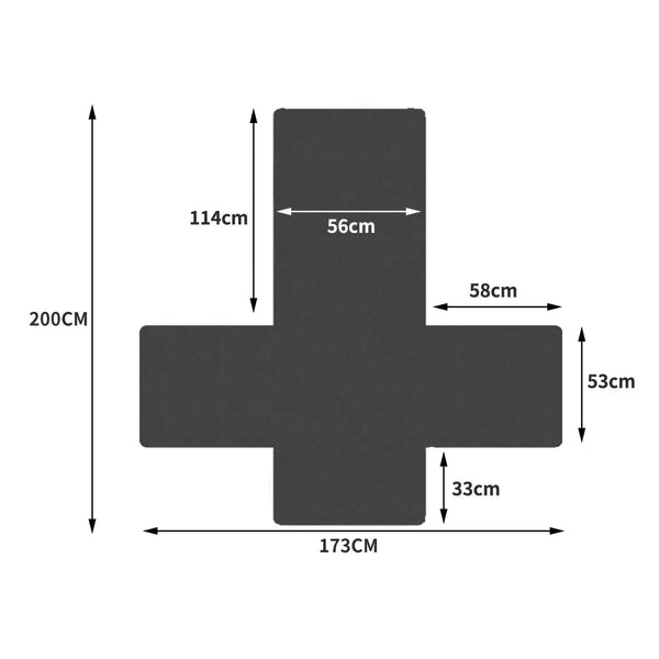 Sofa Cover Couch Lounge Protector Quilted Slipcovers Waterproof Grey 173cm x 200cm Deals499