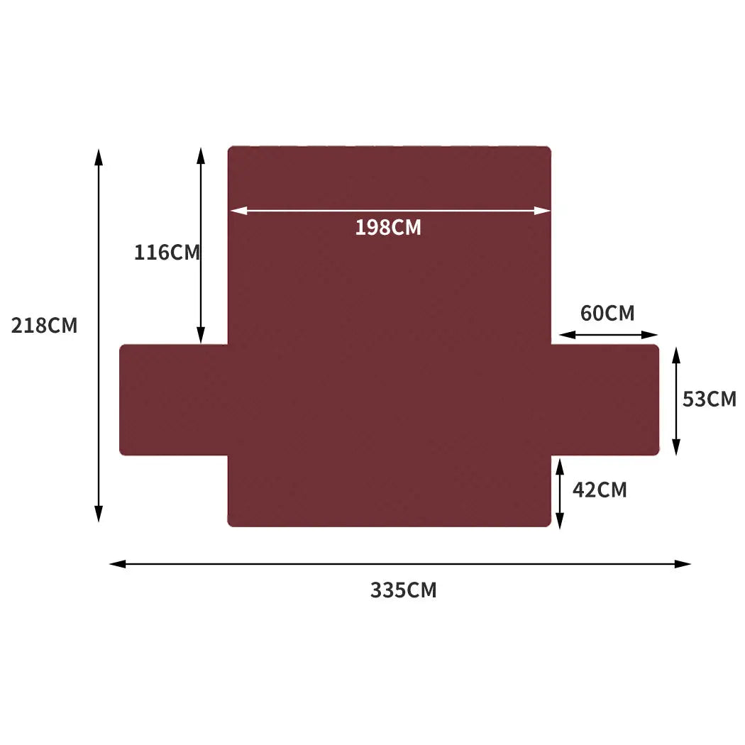 Sofa Cover Couch Lounge Protector Quilted Slipcovers Waterproof Wine 335cm x 218cm Deals499