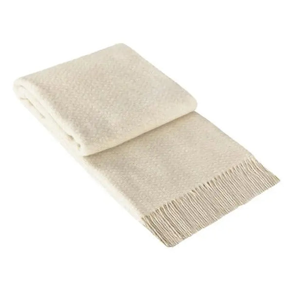 Soho Throw - Wool Blend - Ivory Deals499