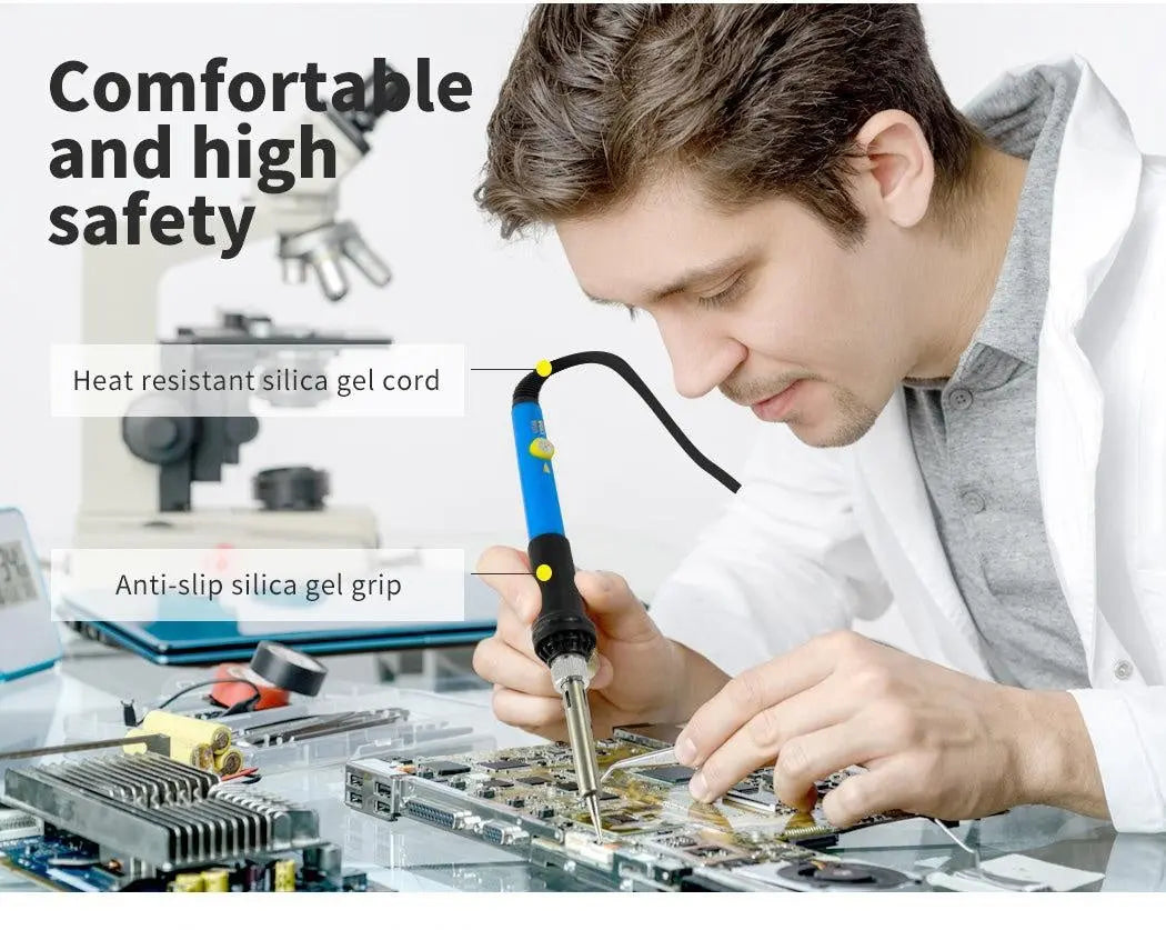 Soldering Iron Kit Electric Solder Kits Tool Wood Burning Welding Station Tips Deals499