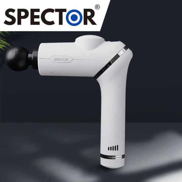 Spector Massage Gun 90° Rotatable Deep Tissue Percussion Muscle Vibrating White Deals499
