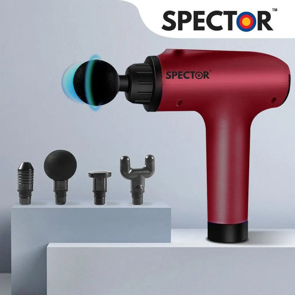 Spector Massage Gun Deep Tissue Percussion Massage Muscle Vibrating Relaxing Red Deals499
