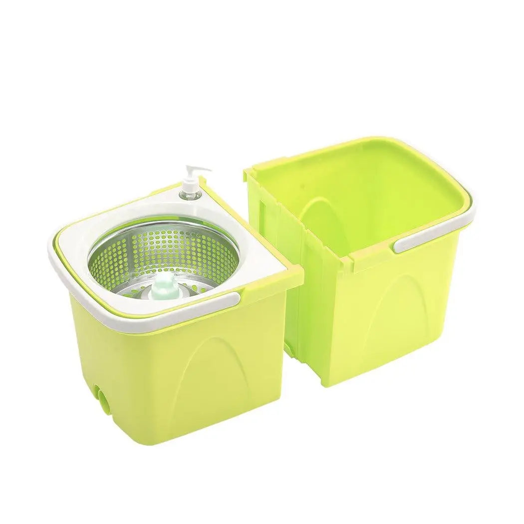 Spin Mop Bucket Set 360° Spinning Stainless Steel Rotating Wet Dry Microfiber AU Deals499