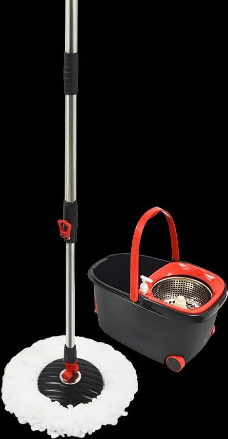 Spin Rotating Mop and Bucket Set with Wheels and 4 Microfibre Mop Heads Deals499