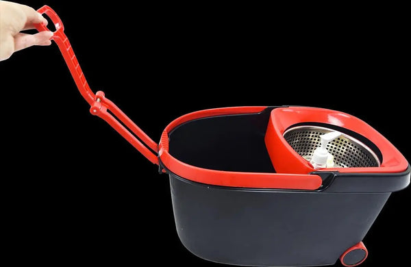 Spin Rotating Mop and Bucket Set with Wheels and 4 Microfibre Mop Heads Deals499