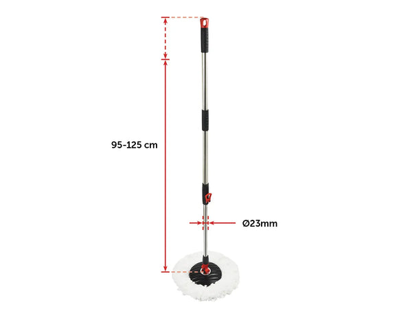 Spin Rotating Mop and Bucket Set with Wheels and 4 Microfibre Mop Heads Deals499
