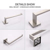 Square Hand Towel Holder Ring Wall Mounted Modern Towel Bar Bathroom Kitchen Deals499