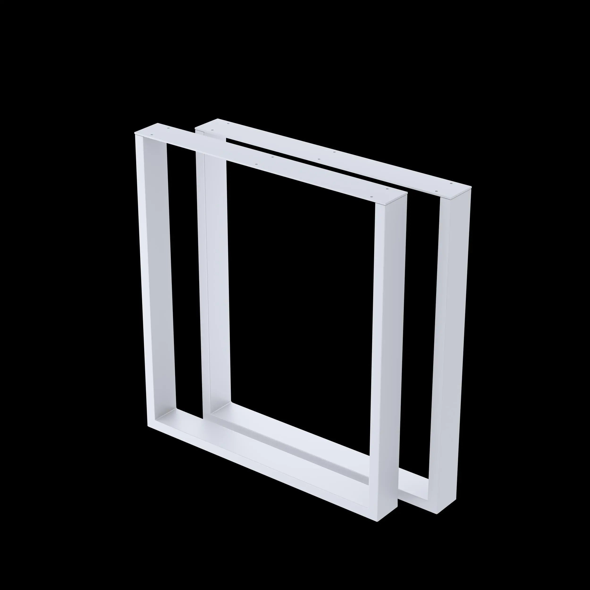 Square Shaped Table Bench Desk Legs Retro Industrial Design Fully Welded - White Deals499