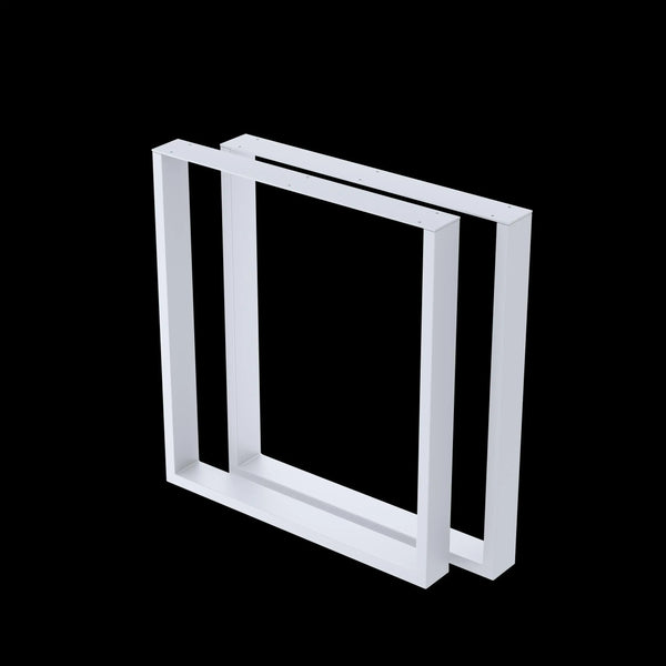 Square Shaped Table Bench Desk Legs Retro Industrial Design Fully Welded - White Deals499