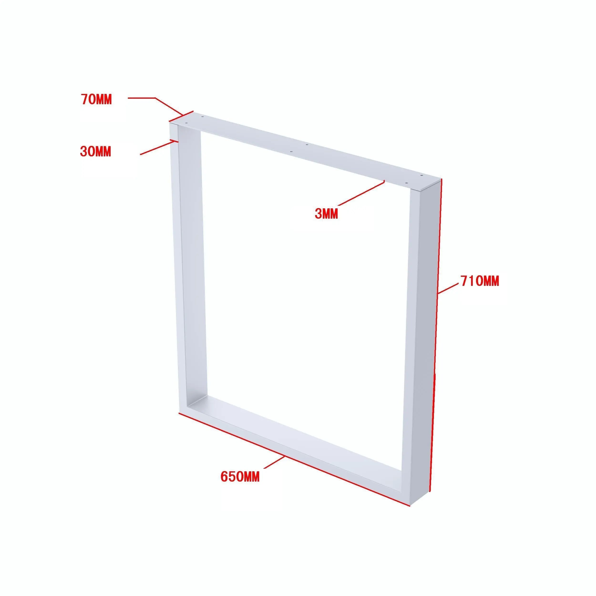 Square Shaped Table Bench Desk Legs Retro Industrial Design Fully Welded - White Deals499