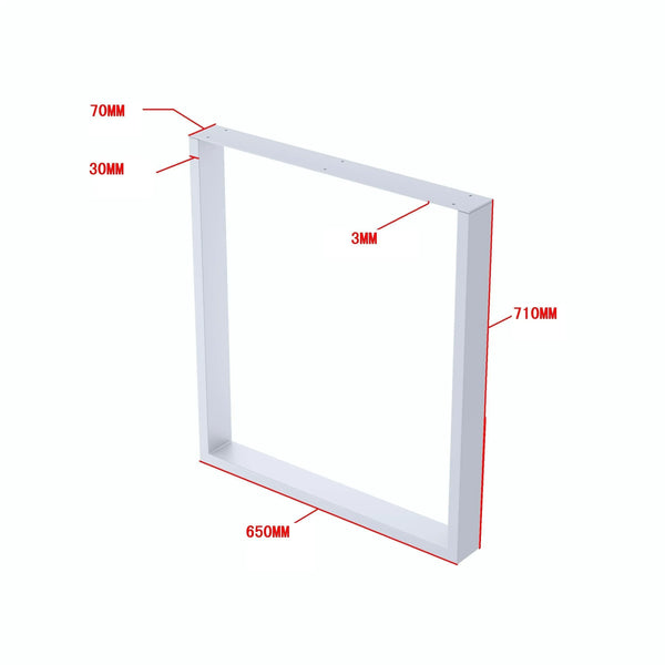 Square Shaped Table Bench Desk Legs Retro Industrial Design Fully Welded - White Deals499