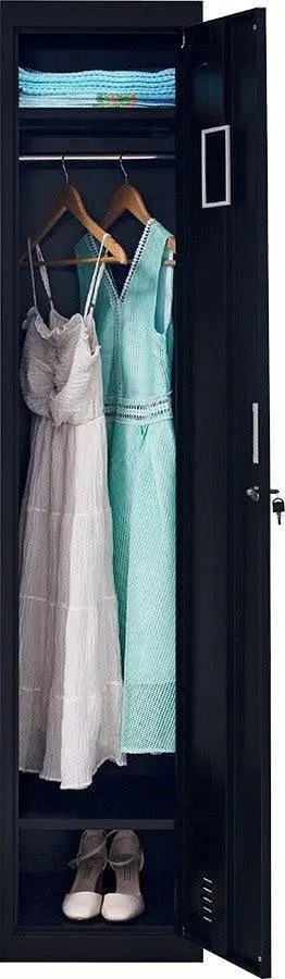 Standard Lock  One-Door Office Gym Shed Clothing Locker Cabinet Black Deals499