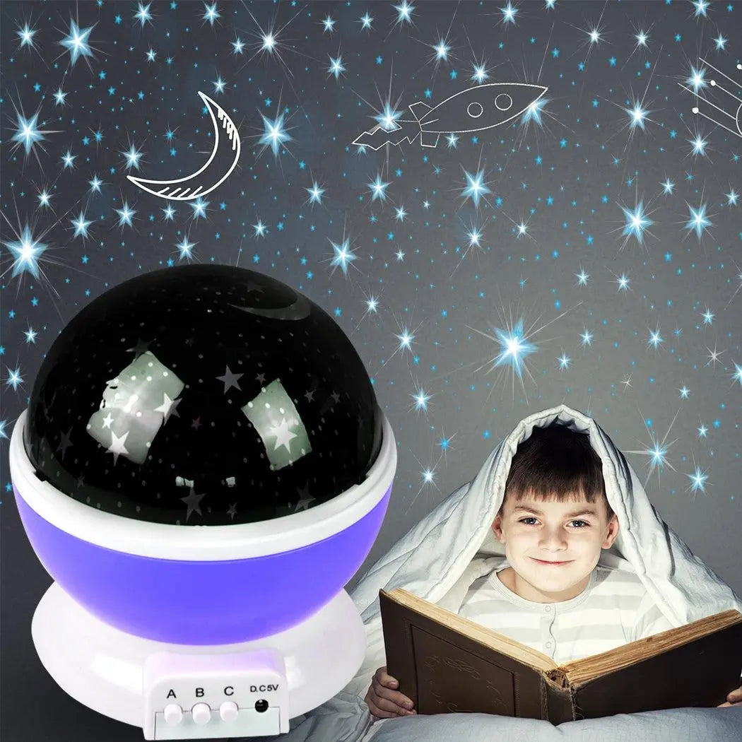 Star Moon Sky Starry Night Projector Light Lamp For Kids Baby Bedroom Purple Deals499