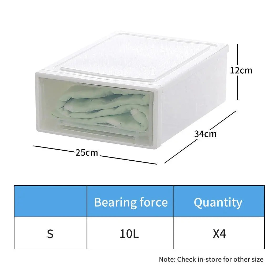 Storage Drawers Set Cabinet Tool Organiser Box  Drawer Plastic Stackable 2PK S Deals499