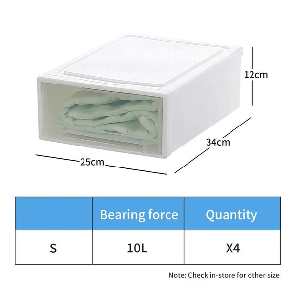 Storage Drawers Set Cabinet Tool Organiser Box  Drawer Plastic Stackable 2PK S Deals499