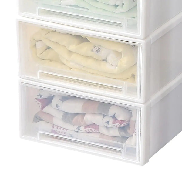 Storage Drawers Set Cabinet Tool Organiser Box  Drawer Plastic Stackable 2PK S Deals499