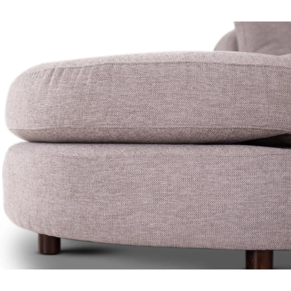 Sunshine Single Sofa Chair Fabric Swivel Ottoman - Steel Deals499