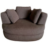 Sunshine Single Sofa Love Chair Fabric Swivel Armchair - Grey Deals499