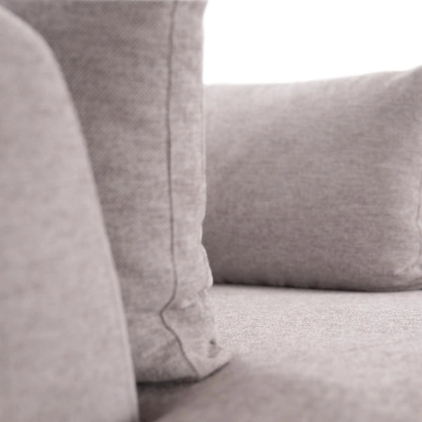 Sunshine Single Sofa Love Chair Fabric Swivel Armchair Ottoman Set - Steel Deals499