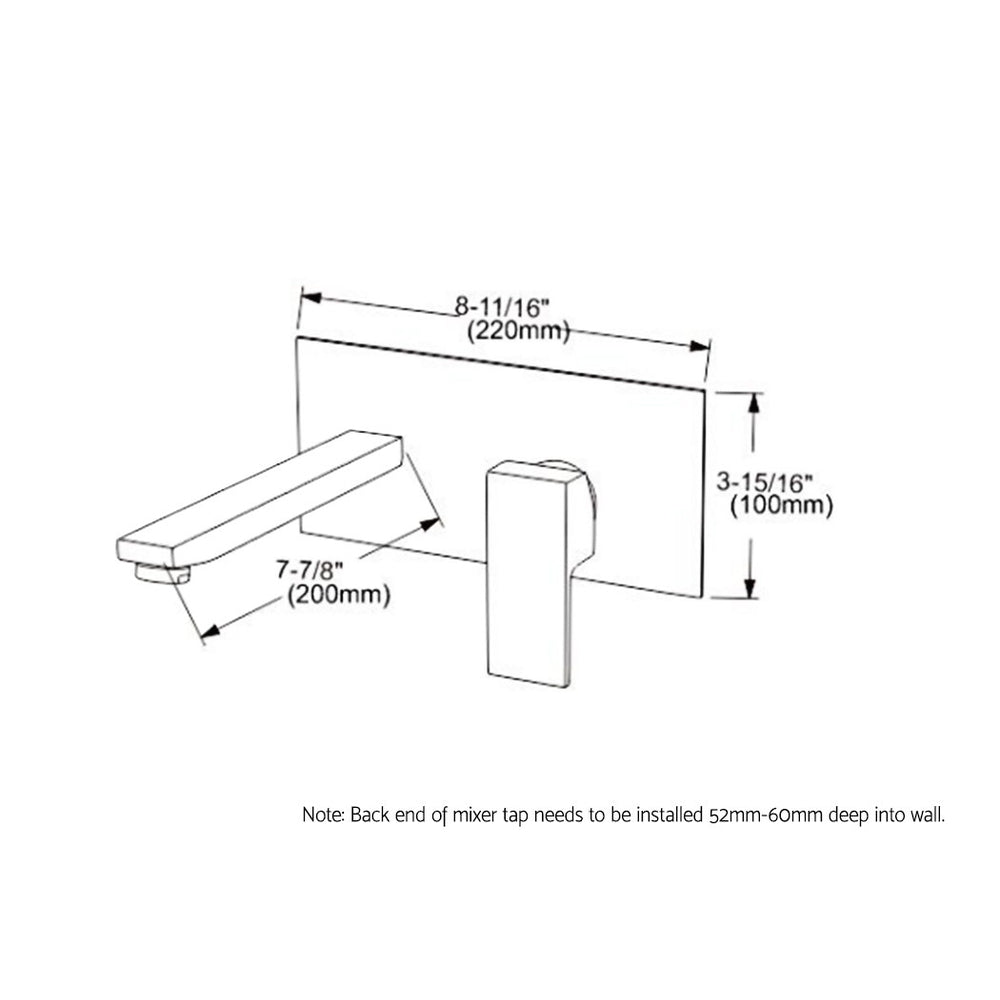 Cefito WELS Bathroom Tap Wall Square Silver Basin Mixer Taps Vanity Brass Faucet Deals499