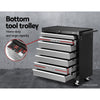Giantz 17 Drawers Tool Box Trolley Chest Cabinet Cart Garage Mechanic Toolbox Black and Grey Deals499