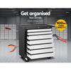Giantz Tool Chest and Trolley Box Cabinet 7 Drawers Cart Garage Storage Black and Silver Deals499