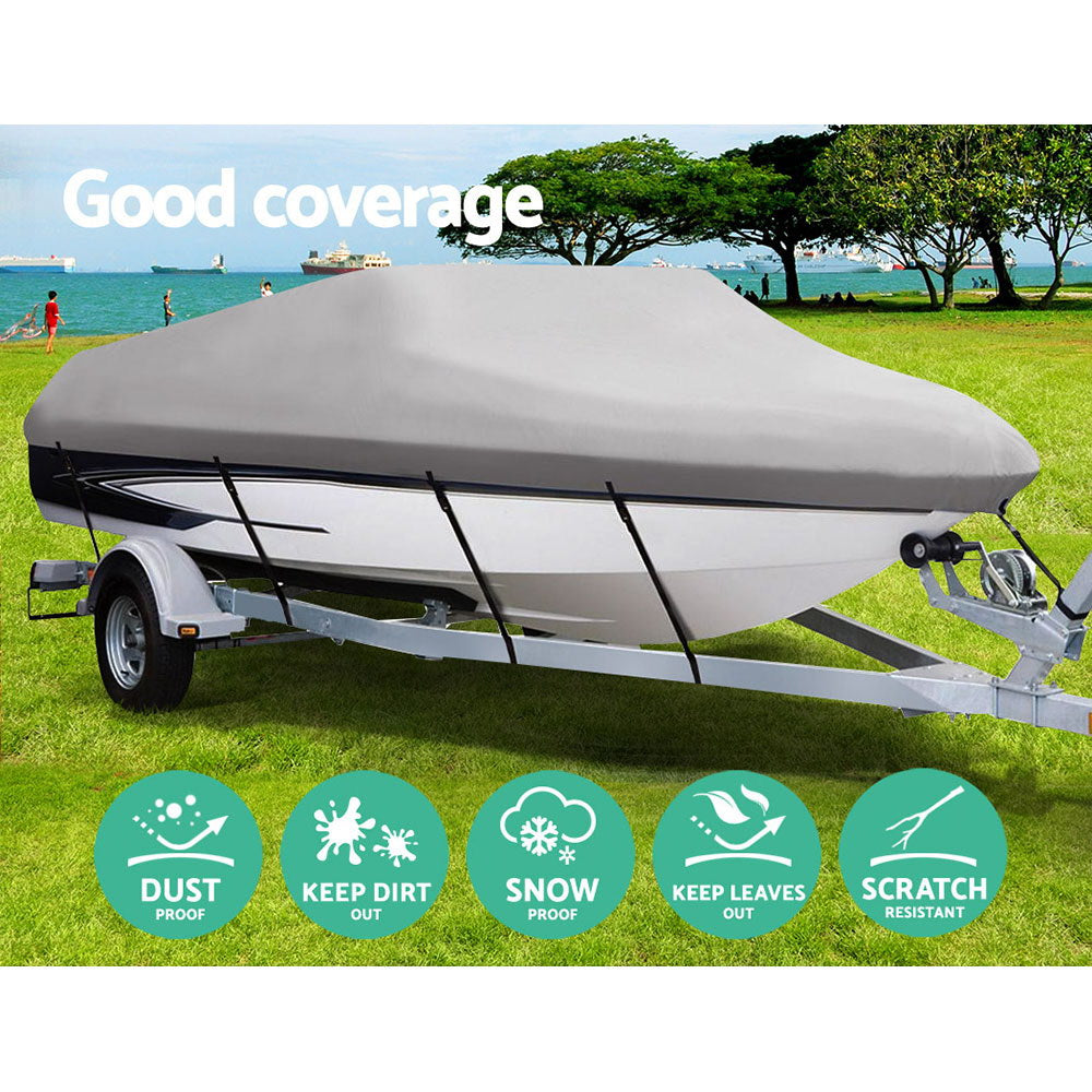 14 - 16 foot Waterproof Boat Cover - Grey Deals499