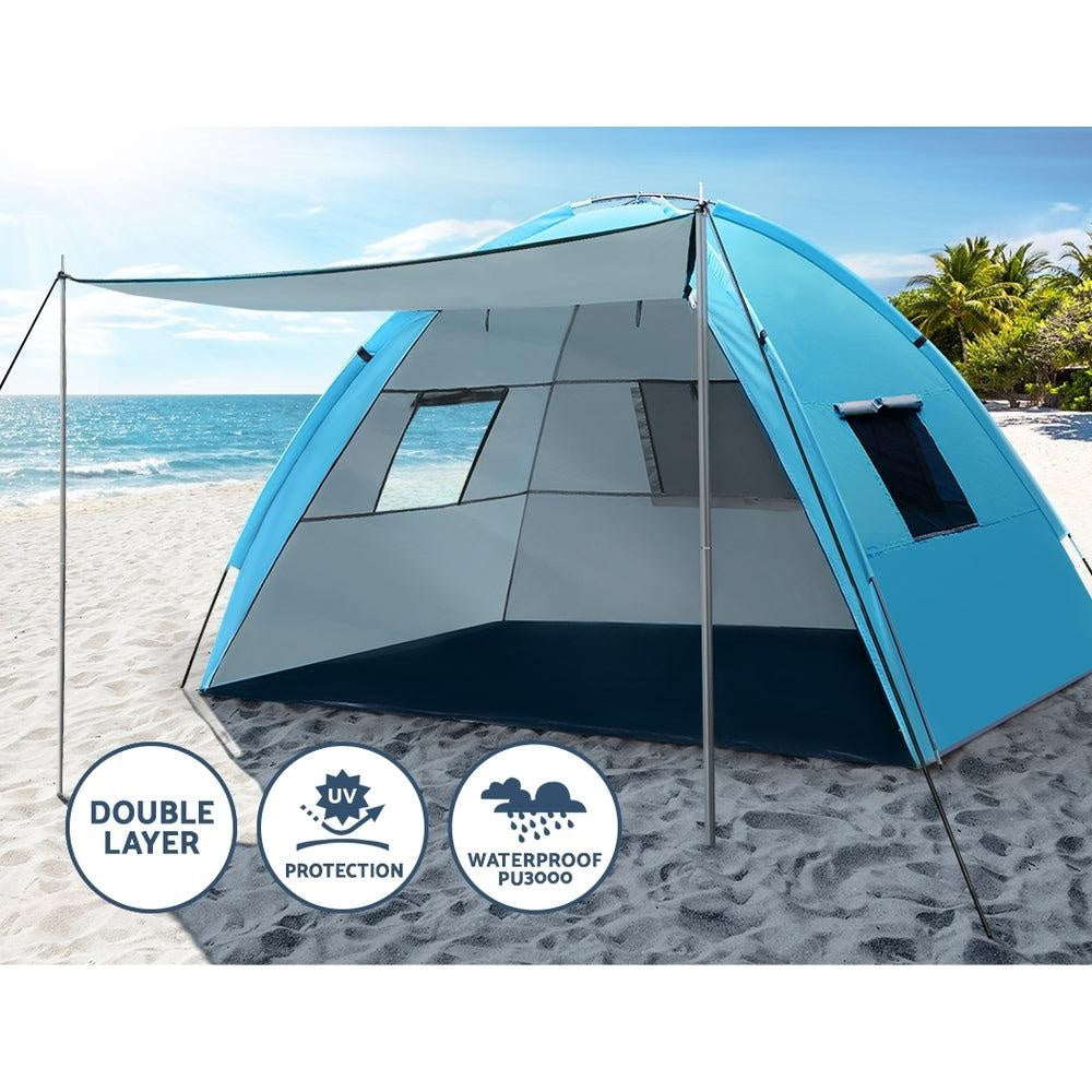 Weisshorn Camping Tent Beach Tents Hiking Sun Shade Shelter Fishing 2-4 Person Deals499