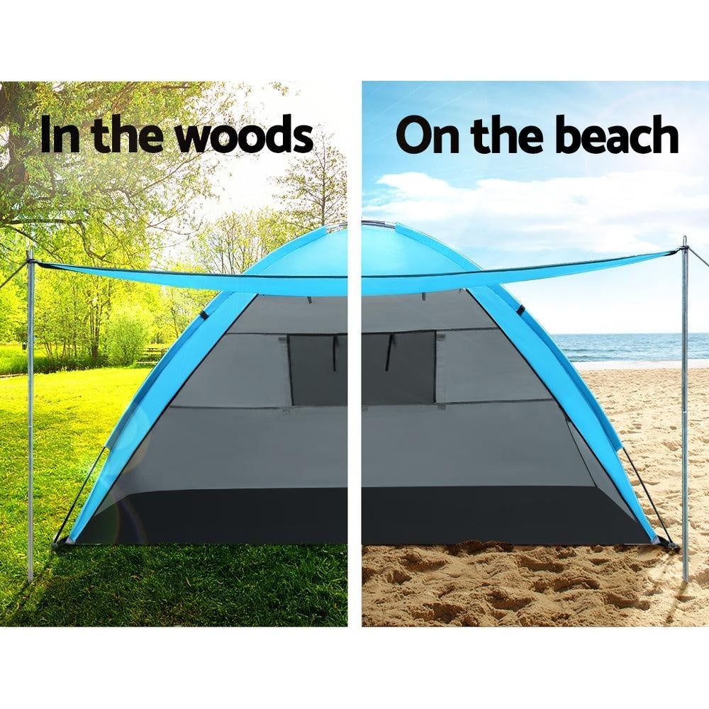 Weisshorn Camping Tent Beach Tents Hiking Sun Shade Shelter Fishing 2-4 Person Deals499