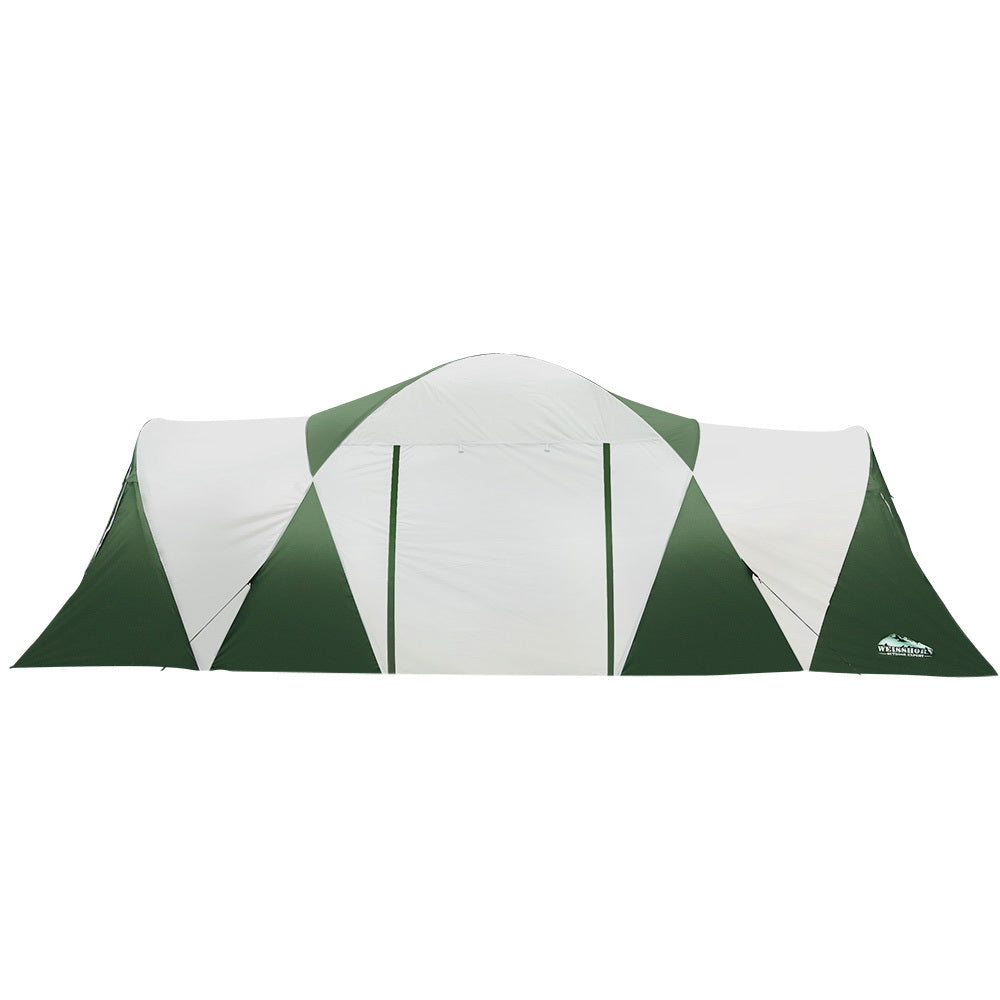 Weisshorn Family Camping Tent 12 Person Hiking Beach Tents (3 Rooms) Green Deals499