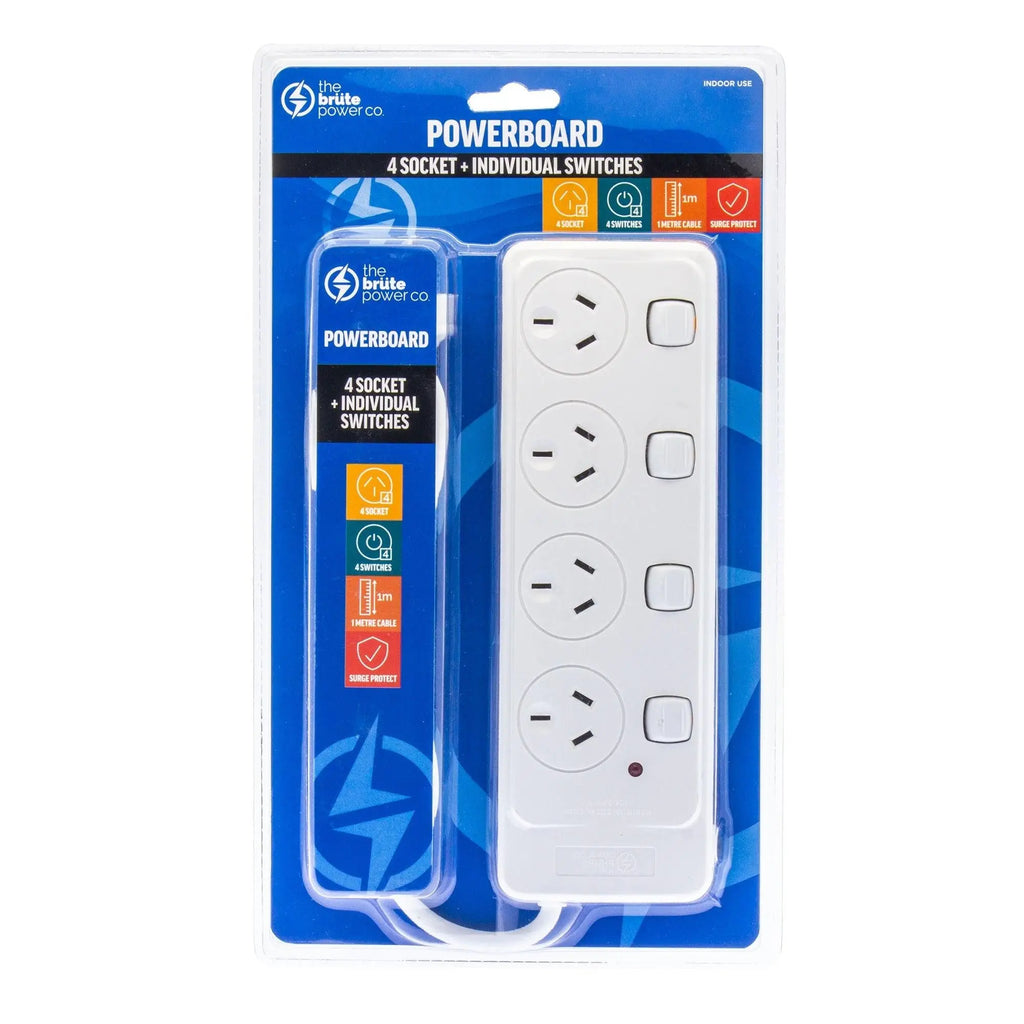 THE BRUTE POWER CO. - 4 Socket + Individual Switches THE BRUTE POWER CO