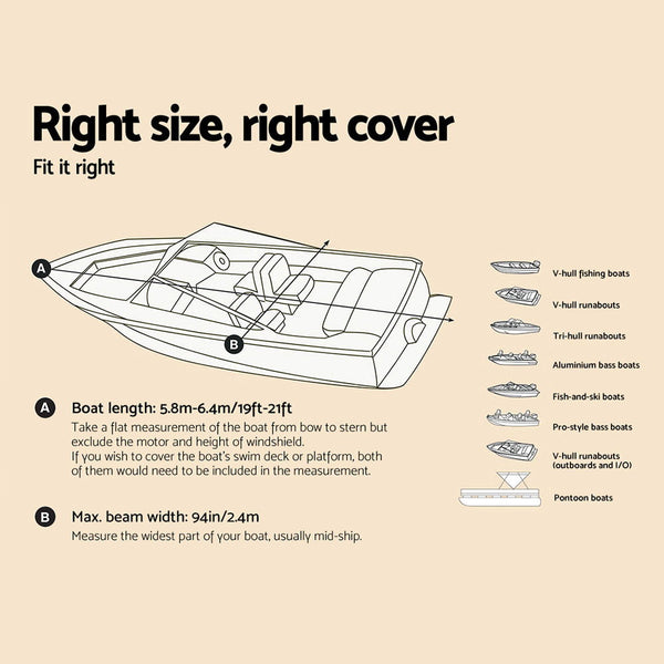 Seamanship 19 - 21ft Waterproof Boat Cover Deals499