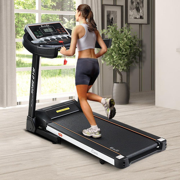 Everfit Electric Treadmill 45cm Incline Running Home Gym Fitness Machine Black Deals499
