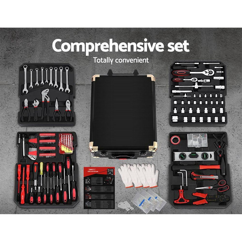 816pcs Tool Kit Trolley Case Mechanics Box Toolbox Portable DIY Set BK Deals499