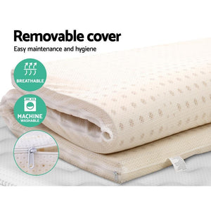 Giselle Bedding Pure Natural Latex Mattress Topper 7 Zone 5cm Double Giselle