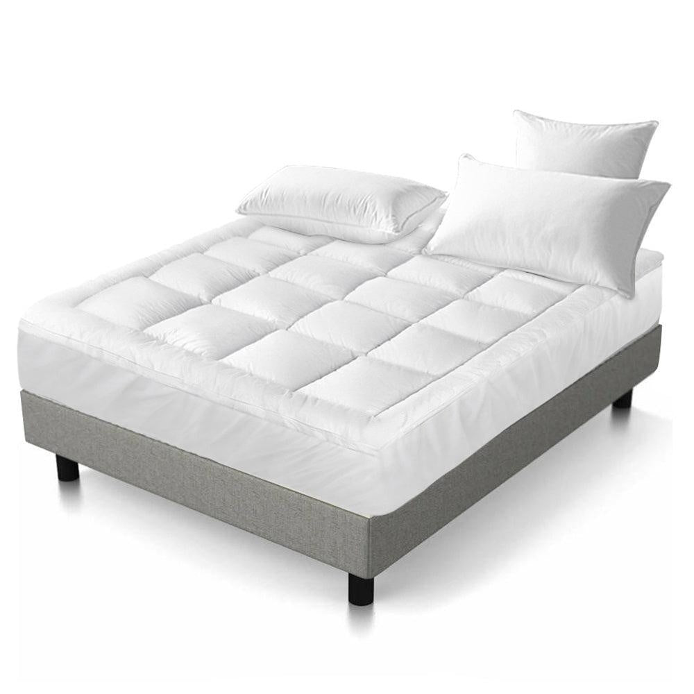 Giselle Double Mattress Topper Pillowtop 1000GSM Microfibre Filling Protector Giselle