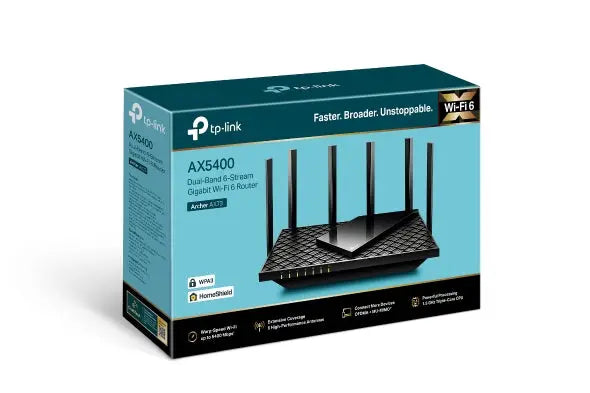 TP-LINK Archer AX73 AX5400 Dual-Band Gigabit Wi-Fi 6 Router, MU-MIMO, OFDMA, 6Ã— Fixed High-Performance Antenna, IGMP Snooping, QoS, HomeShield (WIFI6) TP-LINK