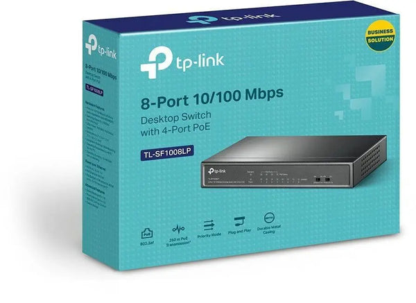 TP-LINK TL-SF1008LP 8-Port 10/100Mbps Desktop Switch with 4-Port PoE TP-LINK