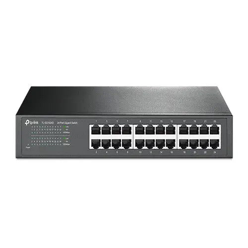 TP-LINK TL-SG1024D 24-Port Gigabit Desktop/Rackmount Unmanaged Switch energy-efficient Supports MAC Plug & play 48Gbps Switching Capacity TP-LINK