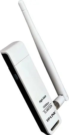 TP-LINK TL-WN722N N150 High Gain Wireless USB Adapter 2.4GHz (150Mbps) 1xUSB2 802.11bgn 1x4dBi Omni Directional Antenna WPS button TP-LINK