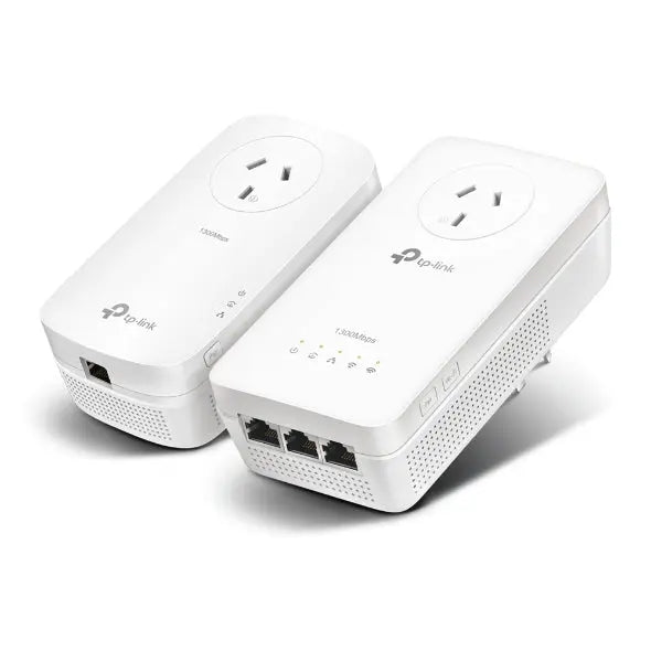 TP-LINK TL-WPA8630P-KIT AV1300 1350Mbps Wi-Fi Passthrough Range Extender Powerline 3x1Gbps LAN 300m Range HomePlug AV2 2X2 MIMO Wi-Fi Clone Button LS TP-LINK