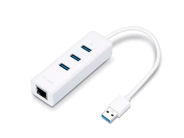 TP-LINK UE330 USB 3.0 3-Port Hub & RJ45 Gigabit LAN Ethernet Network Adapter 2 in 1 Plug & Play TP-LINK