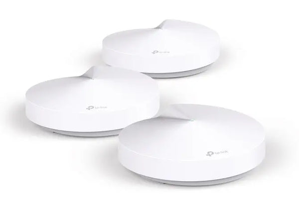 TP-Link Deco M5 (3-Pack) Whole Home Mesh Wi-Fi 1300Mbps System, Built-In Antivirus, Quality of Service, Covers 500sqm 2xGbit Port USB-C, BT, Homecare TP-LINK